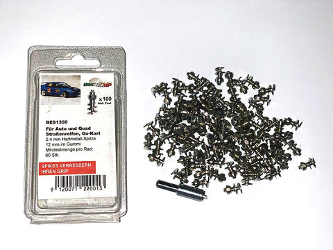 BES1350 Best Grip Spikes Schneefräsen, Rasentraktor, Stollenreifen, Auto- und Straßenreifen, Go-Kart