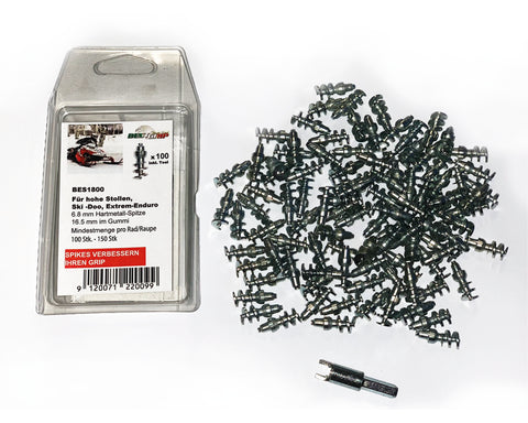 BES1800 Best Grip Spikes Motorschlitten mit hohen Stollen, Extrem-Enduro